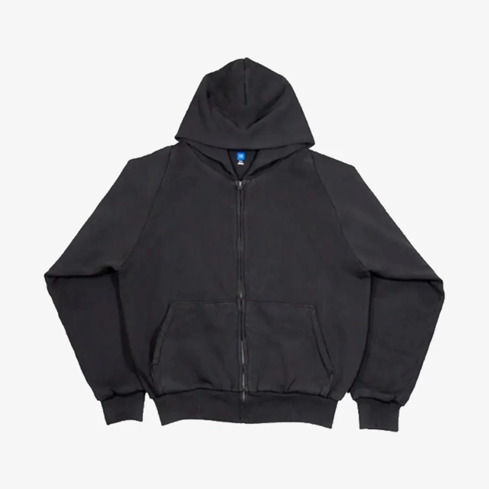 YZY Gap Cotton Fleece Zip-Up Hoodie (LA H14B) in Black, size Medium — NIB/sesled